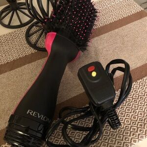Revlon Black and Pink Hair Dryer Brush